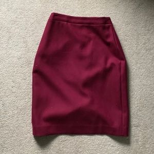 J.Crew No.2 Burgundy Pencil Skirt